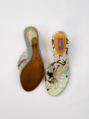 Emilio Pucci Firenze 2000s Canvas Espadrille Wedges - 38