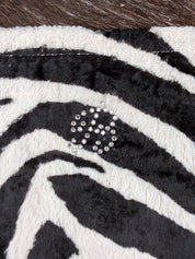 Miss Blumarine 2000s Zebra Velvet Mini Skirt