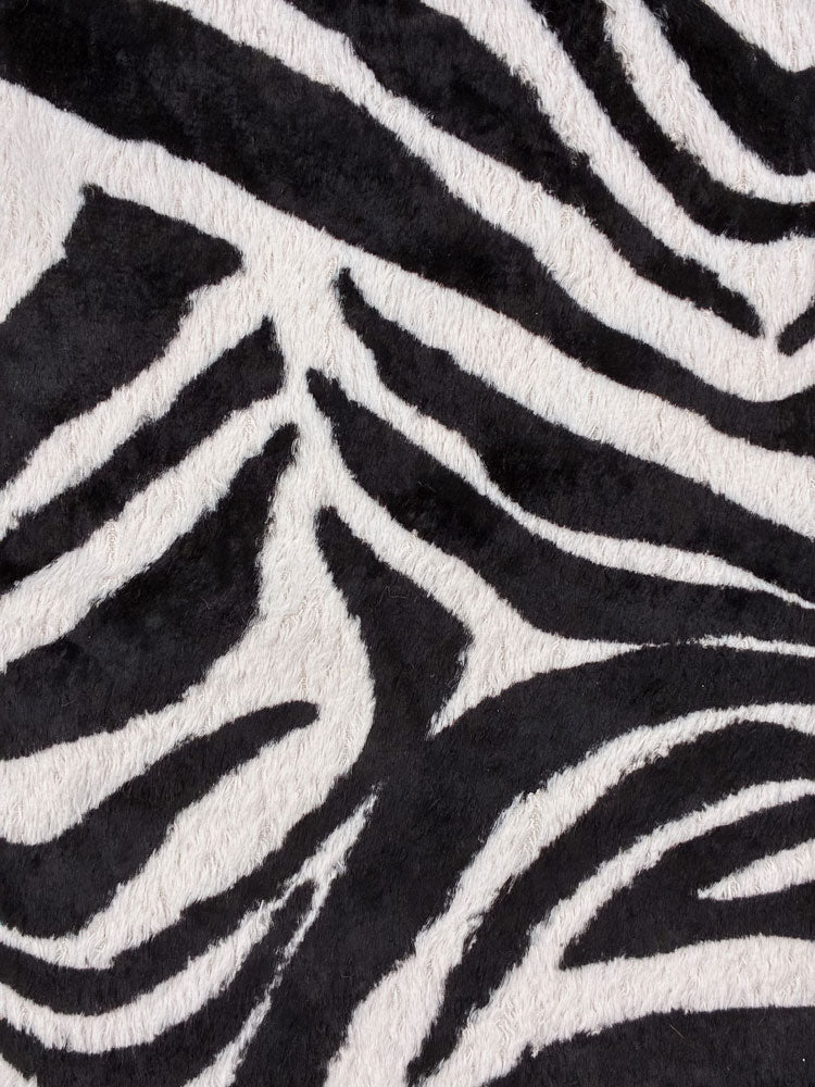 Miss Blumarine 2000s Zebra Velvet Mini Skirt