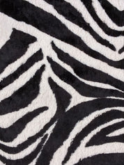 Miss Blumarine 2000s Zebra Velvet Mini Skirt