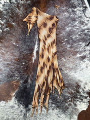 2000s Brown Asymmetrical Tie-Dye Maxi Dress