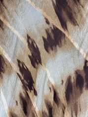 2000s Brown Asymmetrical Tie-Dye Maxi Dress