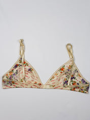 Dolce & Gabbana sheer mesh triangle bralette with scalloped lace trim