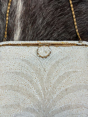 1950s Handmade French Beaded Evening Bag