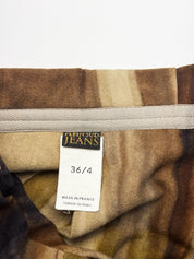 Plein Sud Jeans 1990s Earthy Mohair Pleated Mini Skirt - S