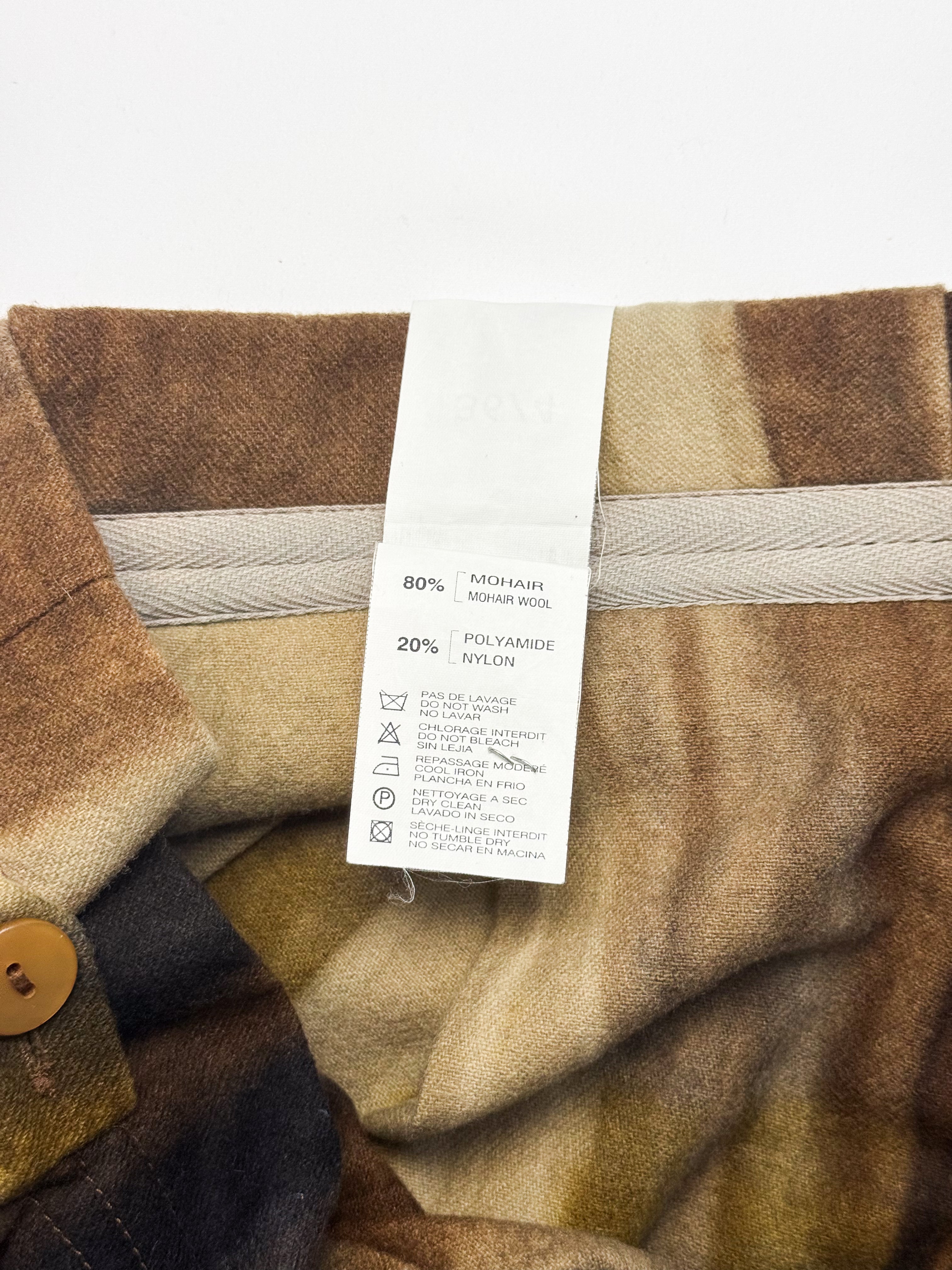 Plein Sud Jeans 1990s Earthy Mohair Pleated Mini Skirt - S