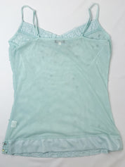 List 2000s Mint Mesh Gem Rhinestone Embellished Cami - M