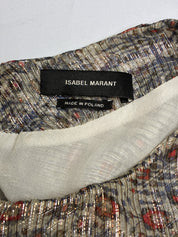 Isabel Marant 2010s Metallic Ikat Print Silk Ruched Dress - S/M