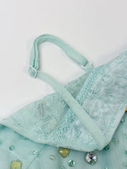 List 2000s Mint Mesh Gem Rhinestone Embellished Cami - M