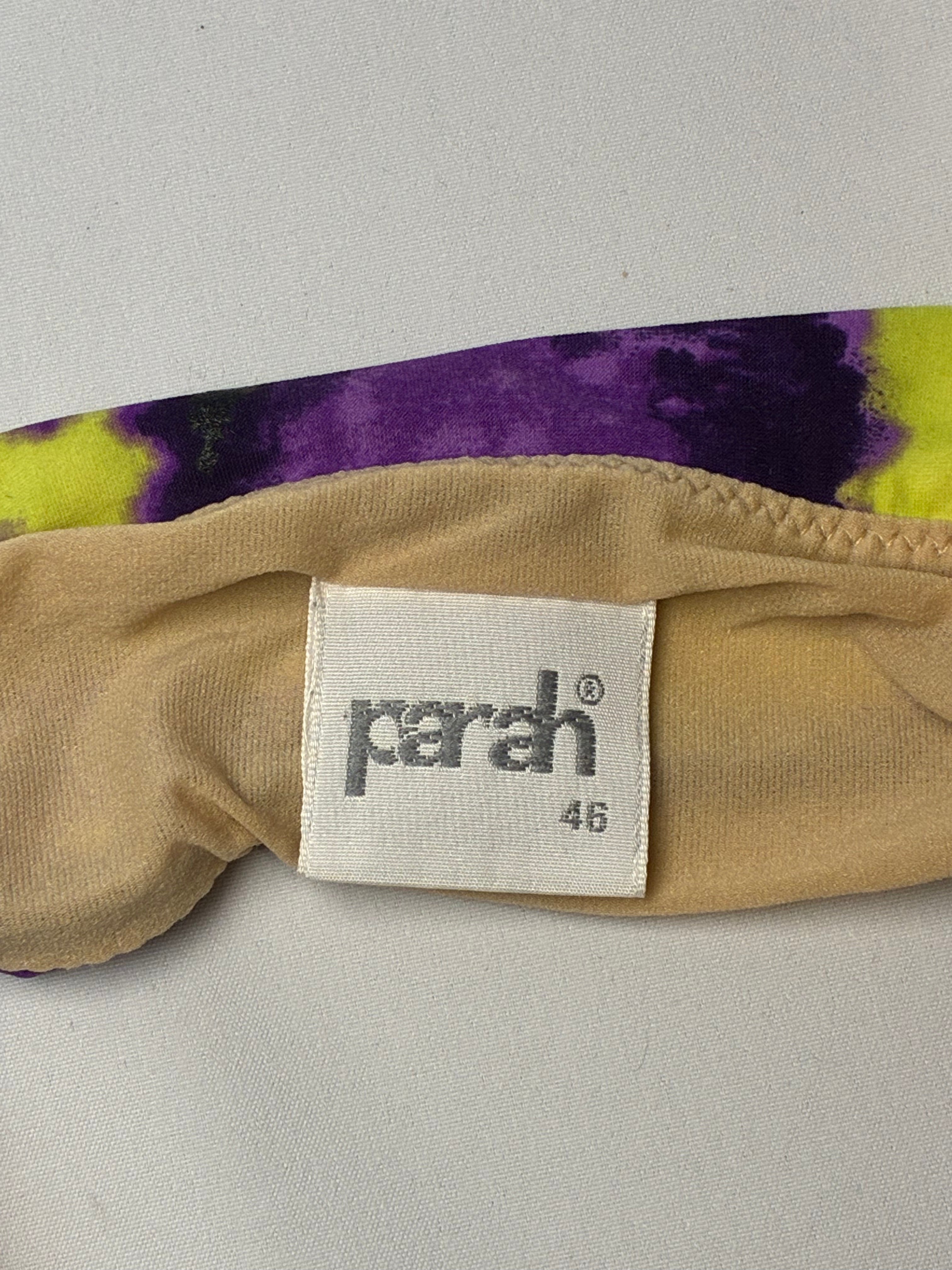 Parah 2000s Purple & Green Tie-Dye Stripe Maxi Dress - S/M