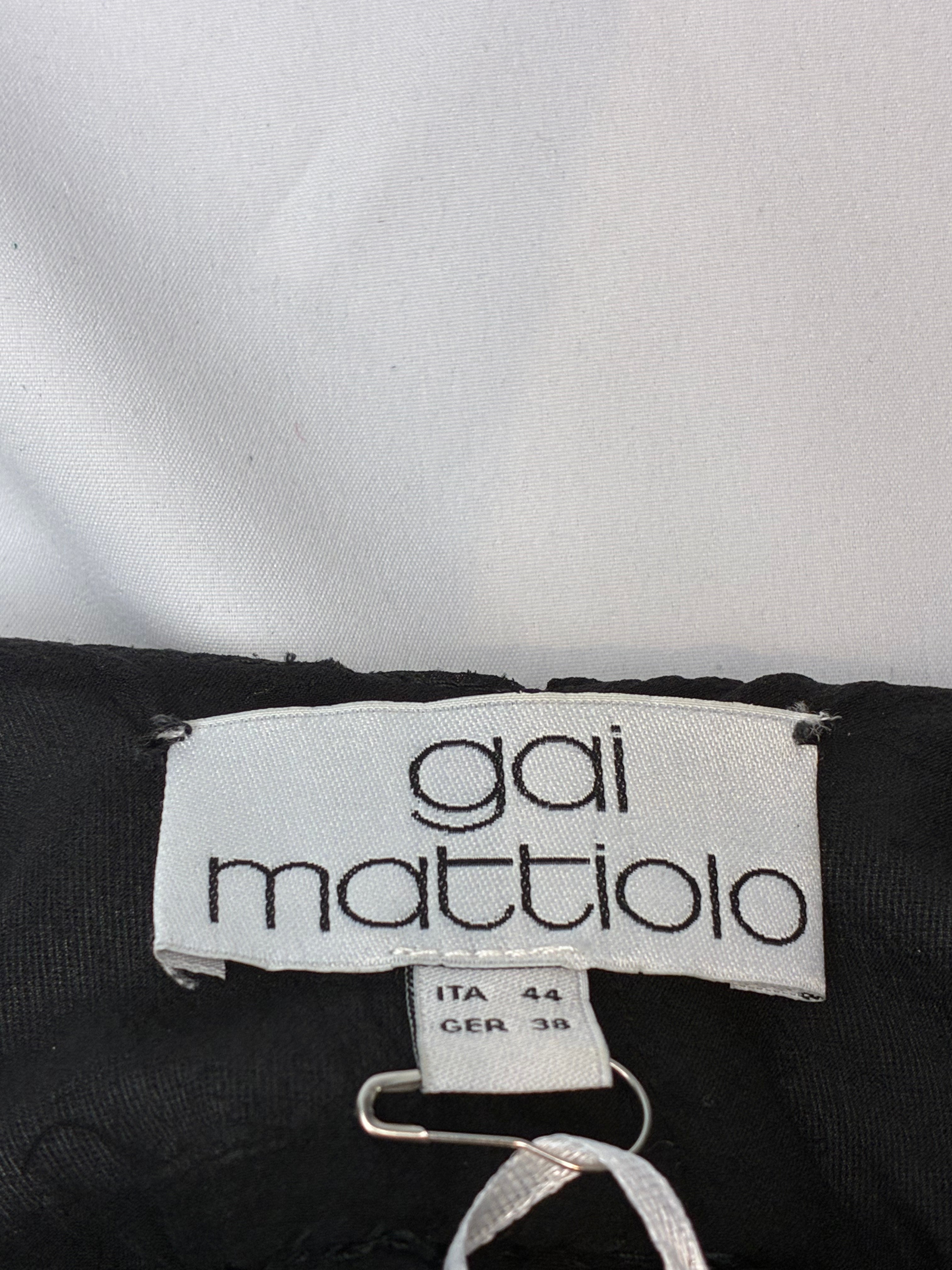 Gai Mattiolo 2000s Black & White Polka Dot Silk Party Dress - S/M