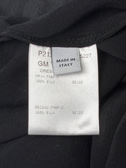 Gai Mattiolo 2000s Black & White Polka Dot Silk Party Dress - S/M