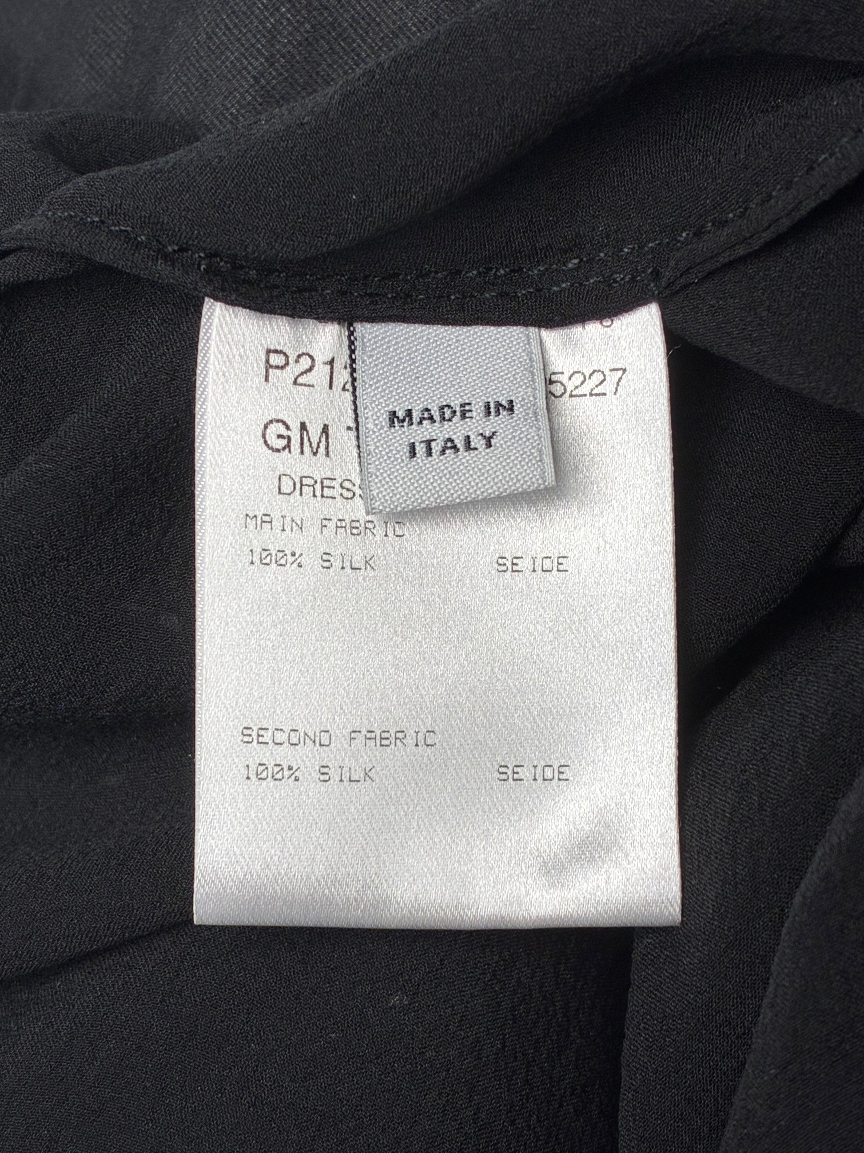 Gai Mattiolo 2000s Black & White Polka Dot Silk Party Dress - S/M