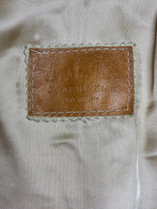 2000s Cream Embroidered Suede Jacket - S