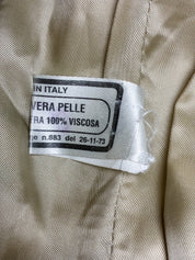 2000s Cream Embroidered Suede Jacket - S