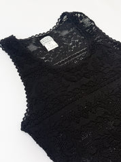 Suggest by Pain de Sucre 2000s Black Stretch Lace Tank - S