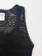 Suggest by Pain de Sucre 2000s Black Stretch Lace Tank - S