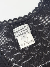 Suggest by Pain de Sucre 2000s Black Stretch Lace Tank - S