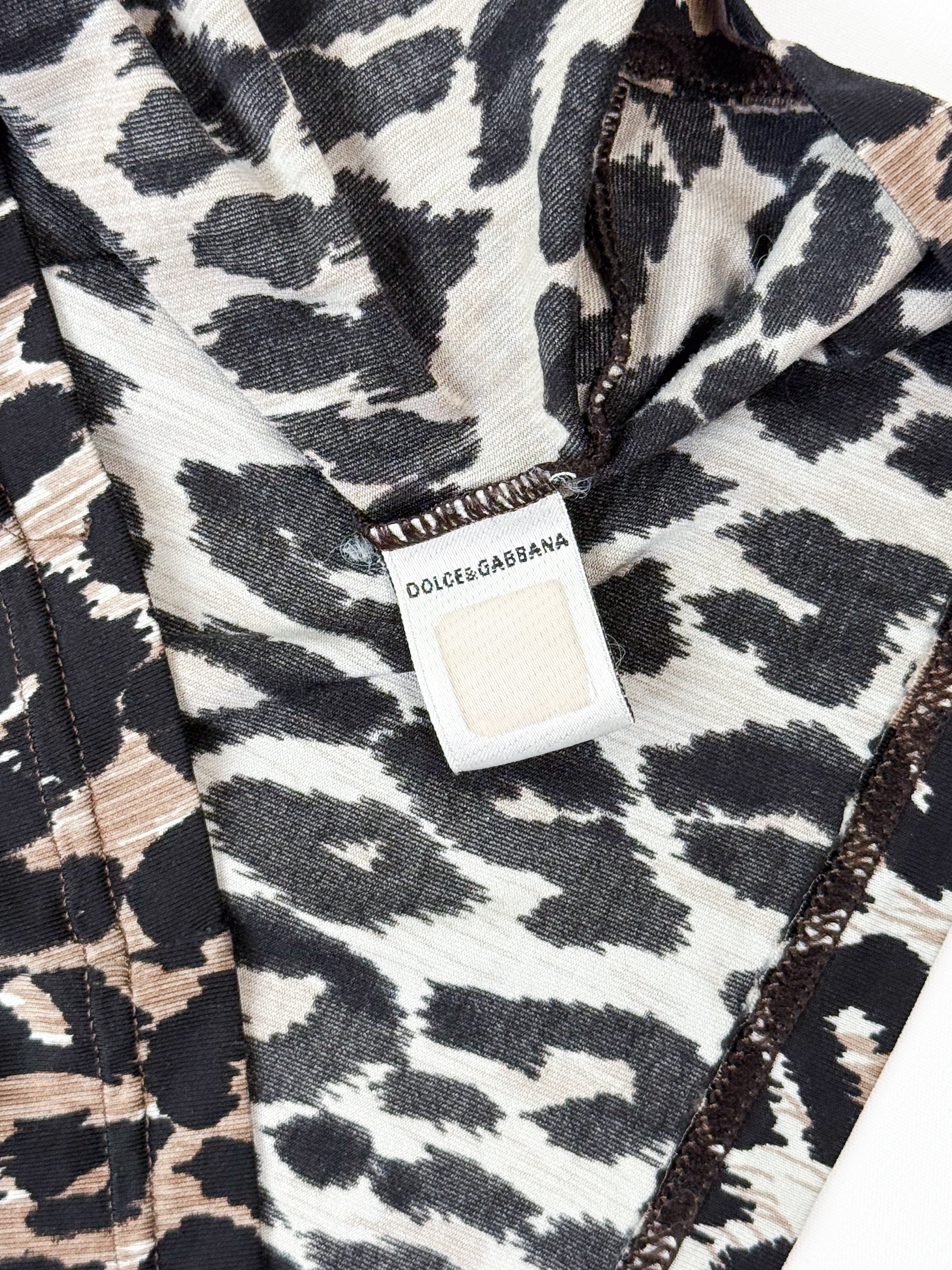 D&G Dolce & Gabbana Underwear 2000s Leopard Print Tank - M/L