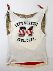 D&G Dolce & Gabbana 2000s Silk Paisley Scarf Athletic Graphic Tank - S/M