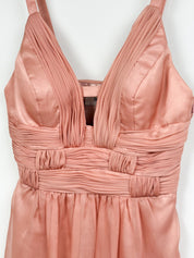 Blugirl Blumarine Modern Dusty Rose Satin Midi Dress - M