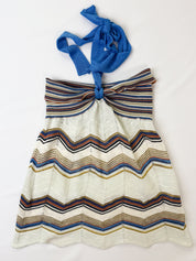 M Missoni 2010s Multicolor Chevron Knit Halter Top - S/M