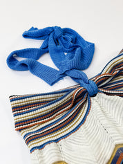 M Missoni 2010s Multicolor Chevron Knit Halter Top - S/M