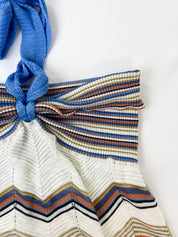 M Missoni 2010s Multicolor Chevron Knit Halter Top - S/M