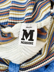 M Missoni 2010s Multicolor Chevron Knit Halter Top - S/M