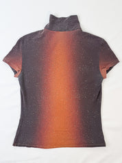Roberto Cavalli FW 2000 Ombre Glitter Turtleneck Top - M/L
