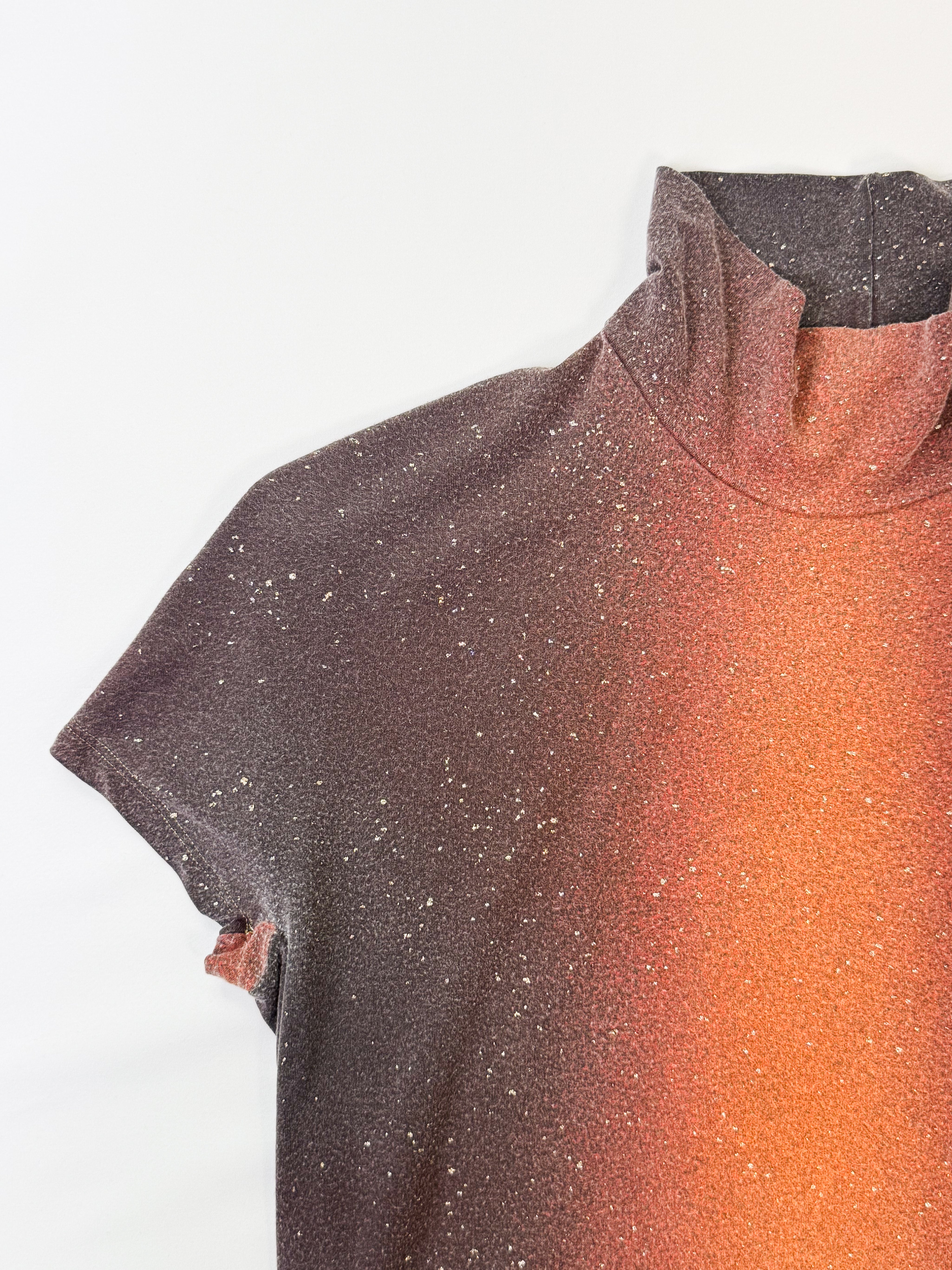 Roberto Cavalli FW 2000 Ombre Glitter Turtleneck Top - M/L