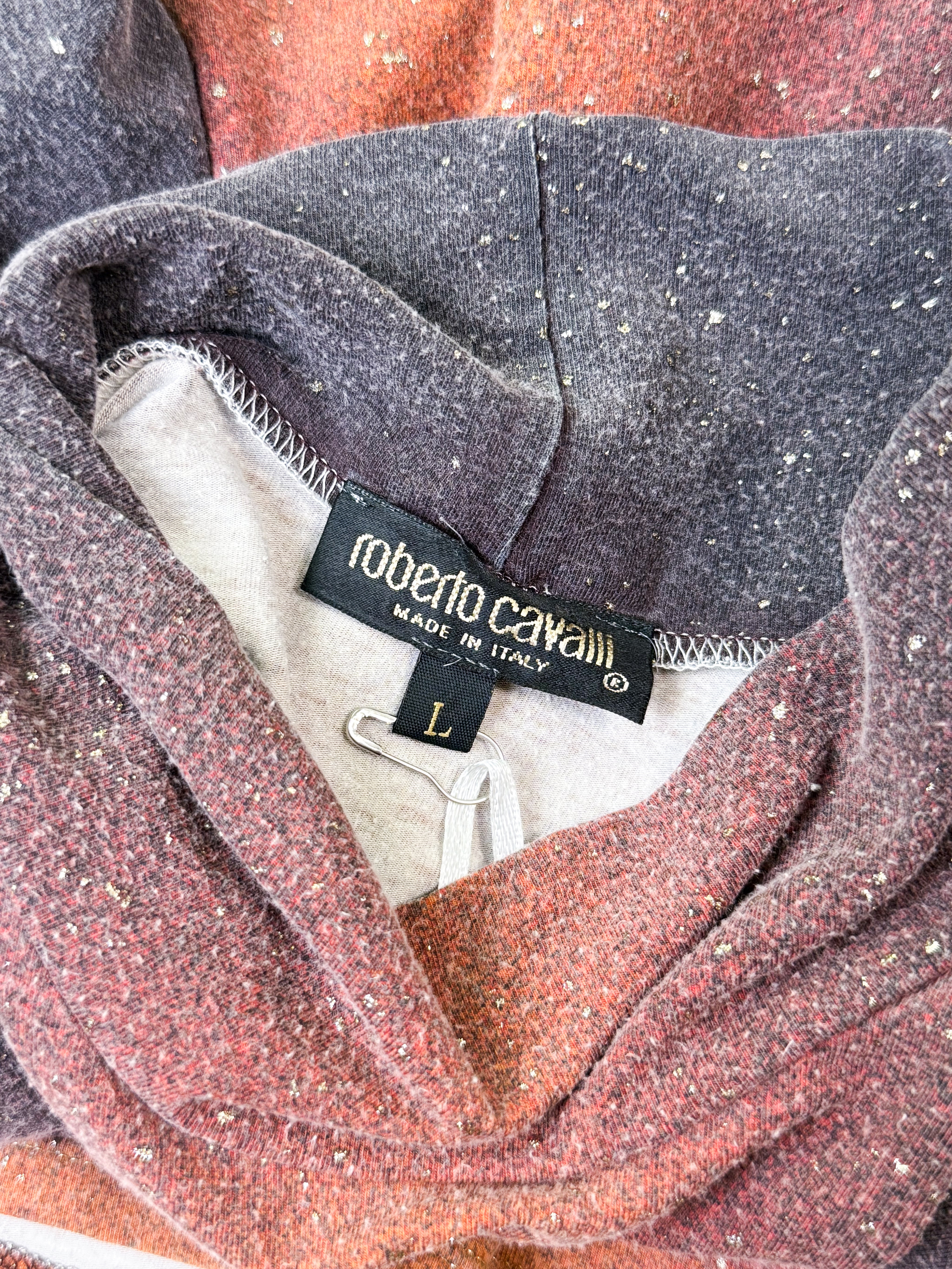 Roberto Cavalli FW 2000 Ombre Glitter Turtleneck Top - M/L