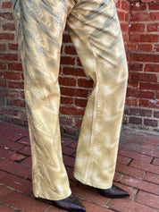 Roberto Cavalli 2000s Metallic Gold Gradient Pants