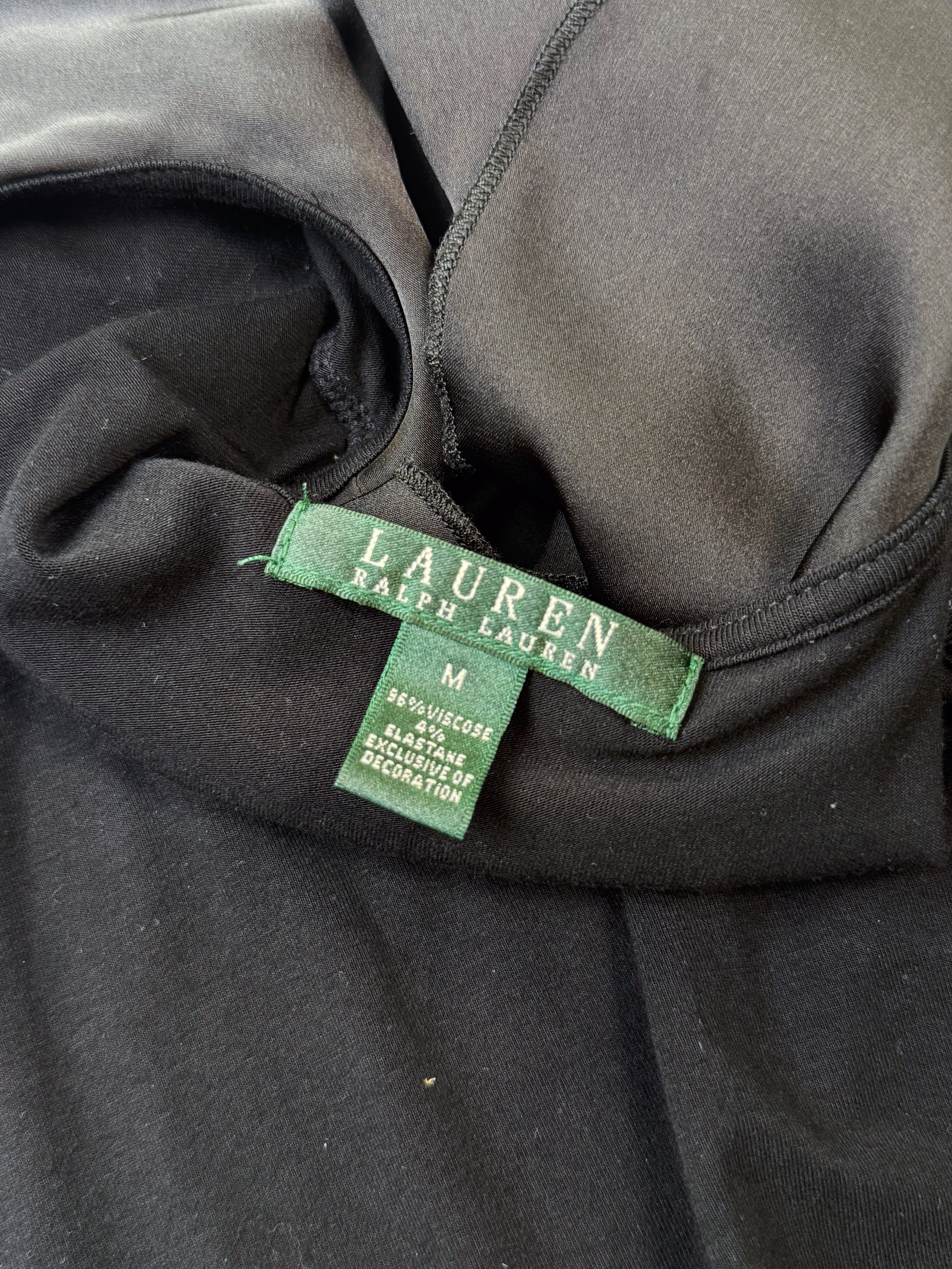 Lauren Ralph Lauren 2000s Black Chiffon Ruffle Tank - M