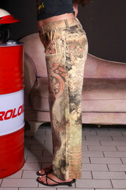 Roberto Cavalli 2000s Baroque Tapestry Print Jeans