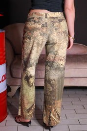 Roberto Cavalli 2000s Baroque Tapestry Print Jeans
