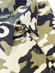 Sinéquanone Paris 2000s Camo Print Sleeveless Button-Up - S/M