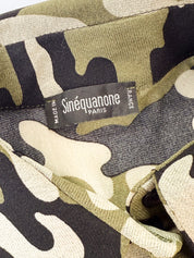 Sinéquanone Paris 2000s Camo Print Sleeveless Button-Up - S/M