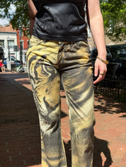 Roberto Cavalli Early 2000s Tiger Print Jeans - W30
