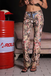 Just Cavalli 2003 Baroque Floral Grapevine Jeans