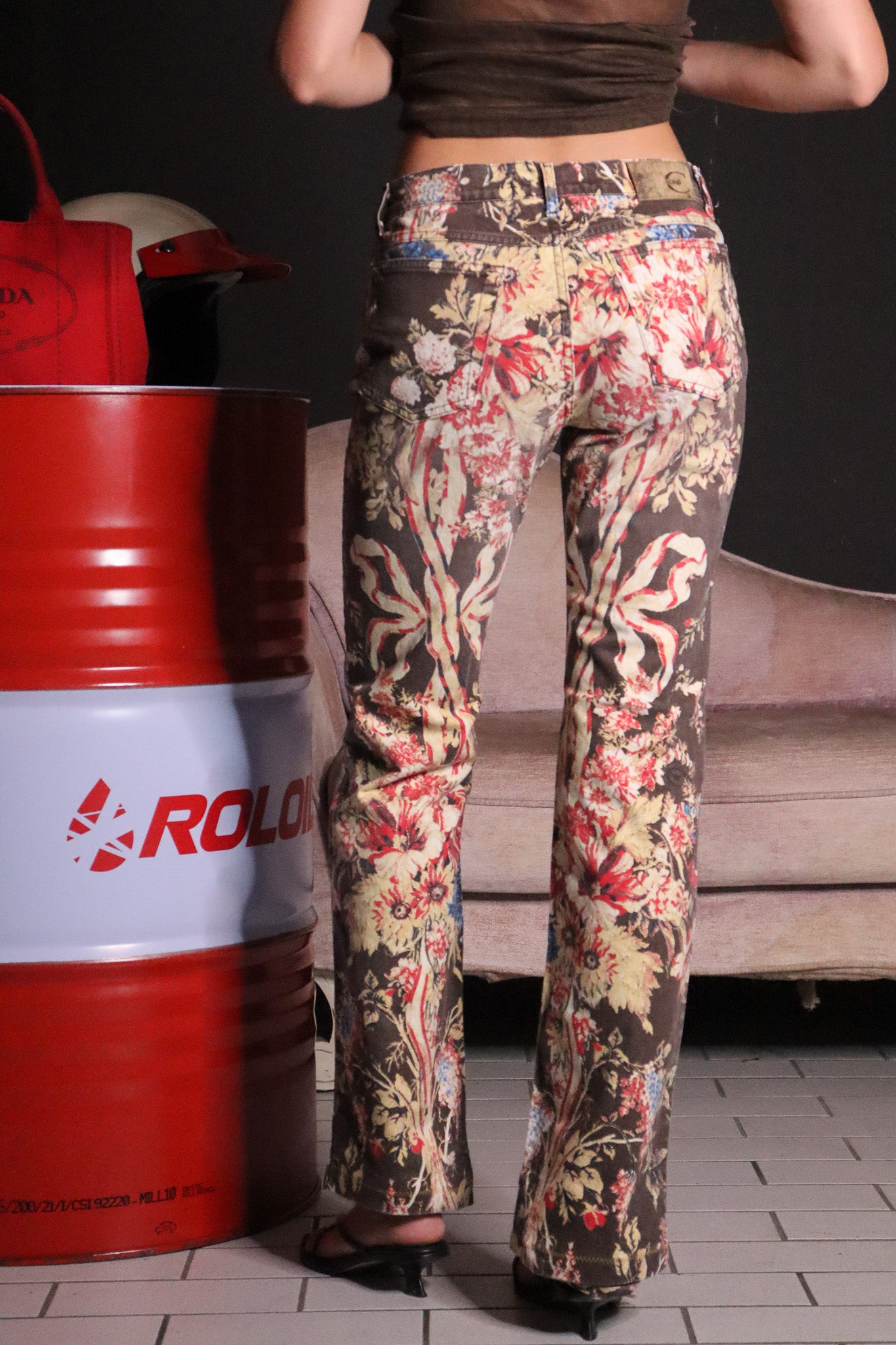 Just Cavalli 2003 Baroque Floral Grapevine Jeans