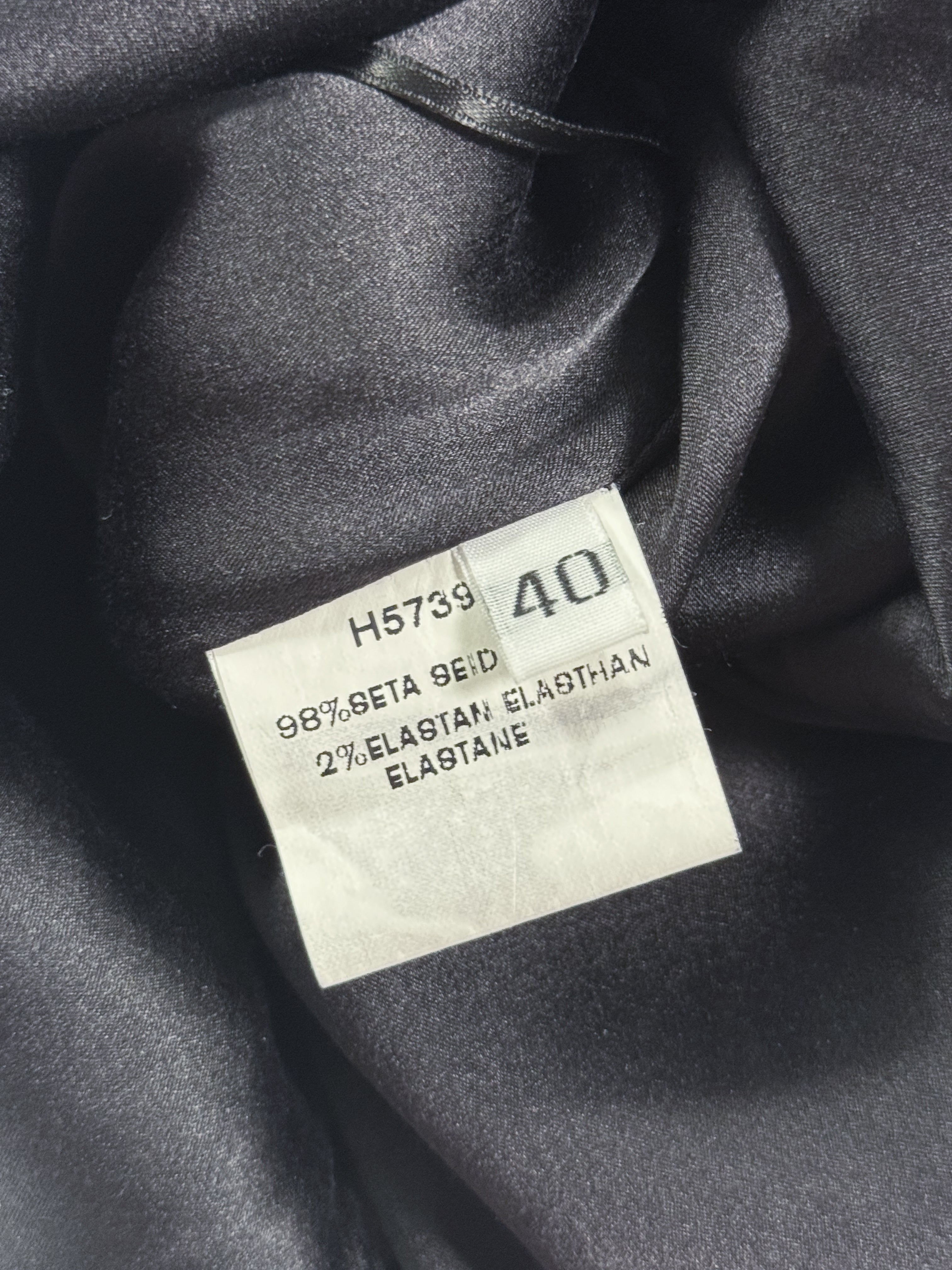 Flavio Castellani 2000s Black Polka Dot Silk Ruched Halter Top - S