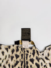 Just Cavalli 2000s Leopard Print Stretch Mesh Long Sleeve Top - S/M