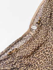 Chantal Thomass 1990s Leopard Mesh Ruched Bustier Set - S