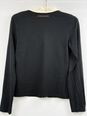 JPG Jean Paul Gaultier 2000s Logo Zip-Front Long Sleeve Top - S/M