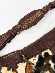 Just Cavalli 2000s Cow Print Hobo Bag