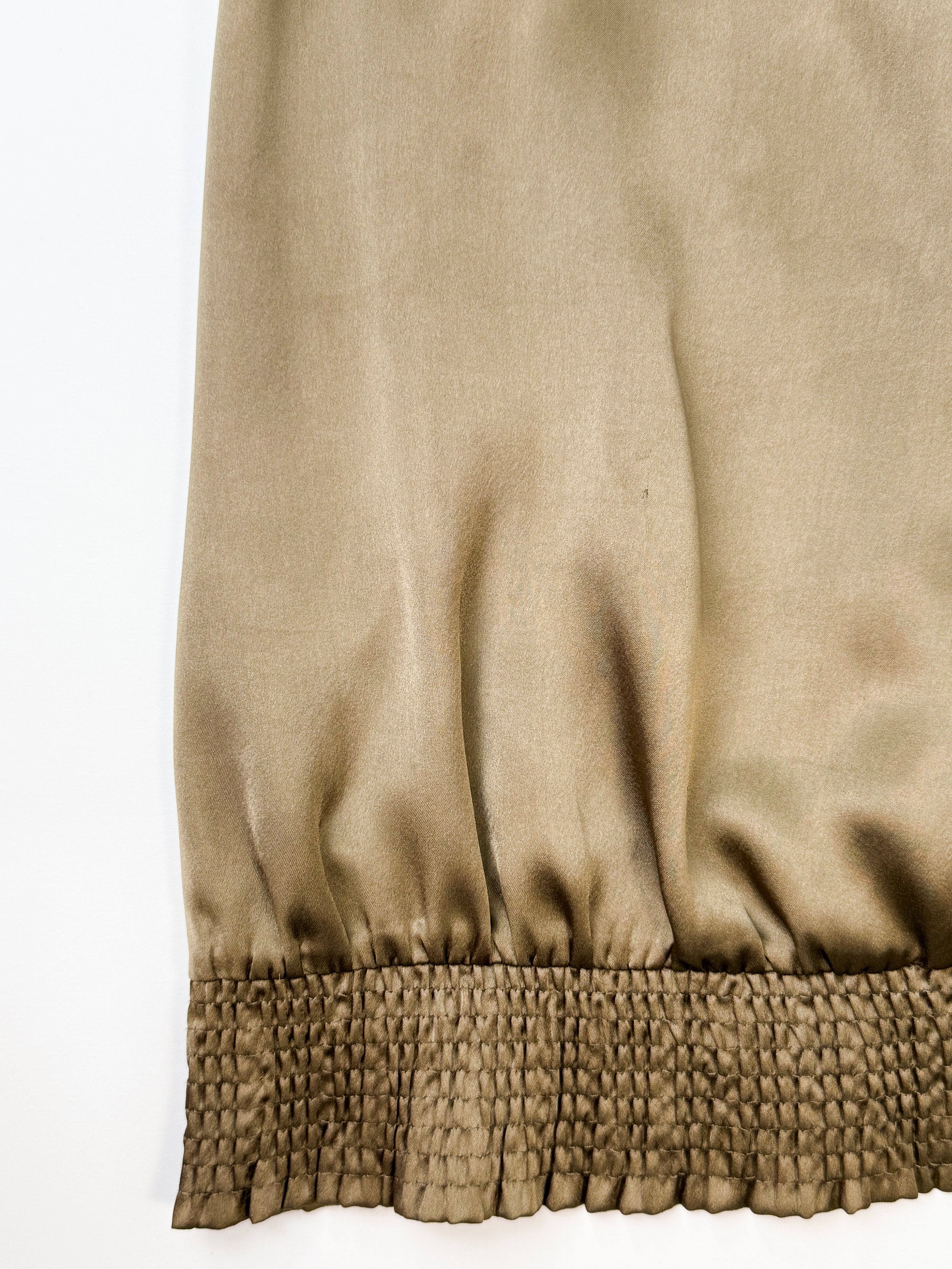Vero Moda 2000s Olive Satin Sequin Bubble Cami - S