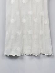 Suggest by Pain de Sucre 2000s White Lace Mesh Floral Slip Dress - M