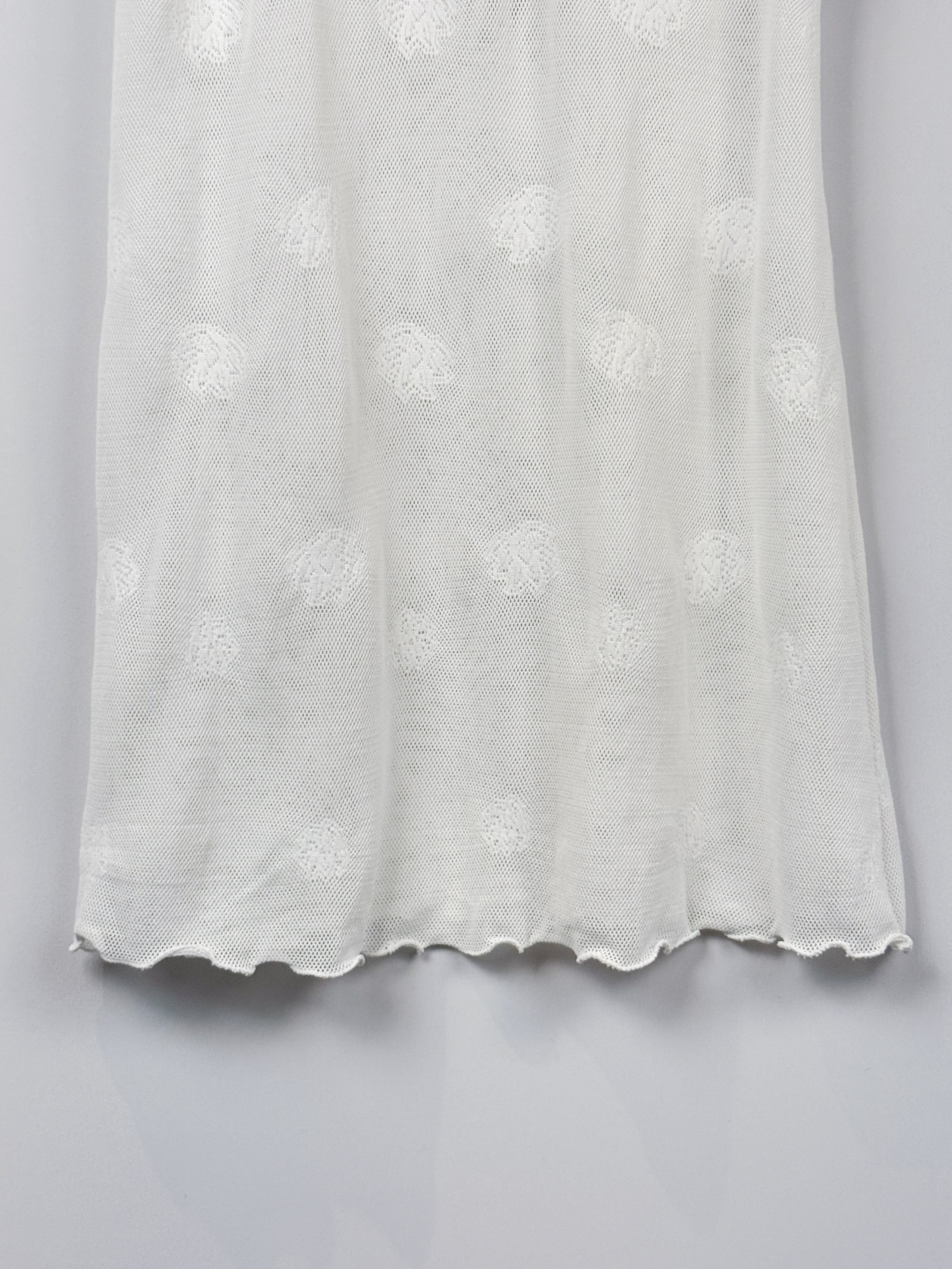 Suggest by Pain de Sucre 2000s White Lace Mesh Floral Slip Dress - M