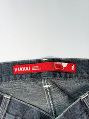 Viavai 2000s Dark Indigo Stud-Trim Flare Jeans - W29